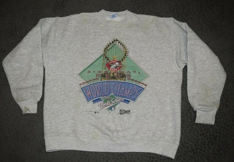 Cincinnati Reds Trophy Gray Sweatshirt Baseball MLB 1990 World Series  Large NEW Cover