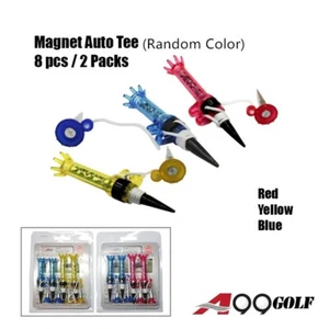 A99 Golf Pack of Magnet Tee 8pcs New Random Color Golf Auto Magnet Tees - Picture 1 of 8
