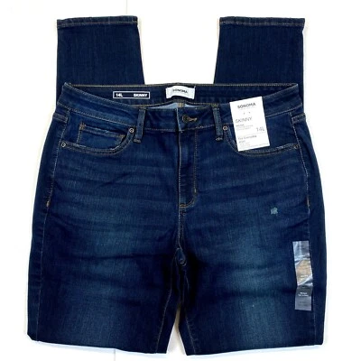 Pantalones de mezclilla ajustados para mujer Sonoma Supersoft elásticos tiro medio Bettencourt Destructed 14L Foto 1 de 4