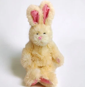 MTY International Beige Creme Hase Kaninchen Plüschtier 16" Rosa Ohren Füße Flauschiges Spielzeug - Bild 1 von 13