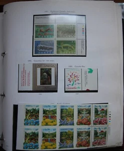 KANADA SAMMLUNG AUF GEDRUCKTEN SEITEN 1990 - 2002 POSTFRISCH INKL. BLÄTTER BOOKETS + FV $55O + - Bild 1 von 24