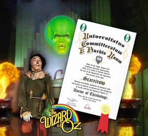 Scarecrow's Diploma A Nostalgic Tribute to the Wizard of Oz (1939) Prop/Replica - Bild 1 von 4