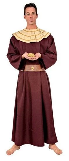 Bíblico Rey/Sabio Hombre Calidad 3 Piezas Burg & Gold Bata Cuello y Cinturón L/Xl Foto 1 de 1