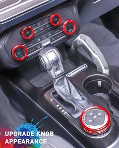 Juego de adornos de perillas de control de aluminio para billete Ford Bronco 2021 2022 - Imagen 1 de 5