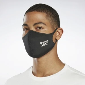 New Reebok Face Covers M/L 3-Pack, Black - Picture 1 of 1
