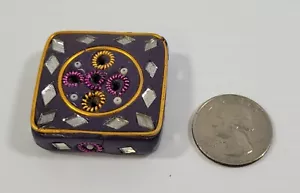 MM) India Porta Insence Mini Blocco Viola 1,5" x 1,5" - Foto 1 di 6
