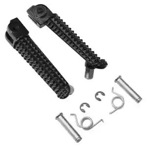 Front Foot Pegs Rest Footrest Pedal For Yamaha YZF R1 R6 R3 FZ07/09/10 FZ6/8 FZ1 - Picture 1 of 5