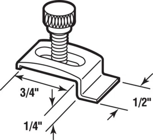 Prime-Line PL7939 Aluminum Storm Door Panel Clip 0.8 L in. for 1/2 in. Frame - Picture 1 of 1