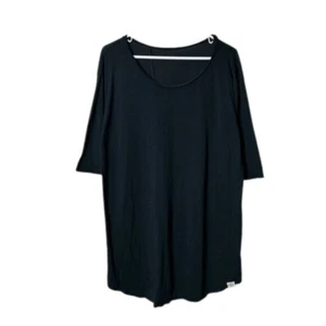 Camiseta One Golden Thread Silenciada Negra Modal Supima Algodón Largo Cuello Redondo Unisex L - Imagen 1 de 9