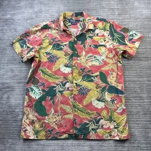 VINTAGE Polo Ralph Lauren camicia uomo grande rossa Caldwell Camp cotone colletto ad anello - Foto 1 di 8