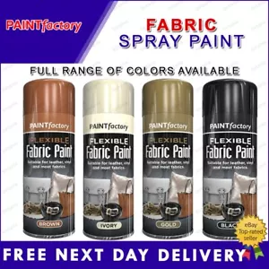 Flexible Fabric Aerosol Spray Paint Leather Vinyl Textile Clothes 200ml - F3 - Picture 1 of 8