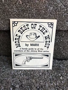 1967 Marx More Best of the West Guide to Johnny West Series Sheet - Imagen 1 de 4