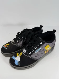 Scarpe The Simpsons x Heelys Youth taglia 4 Bart Homer Pro 20 nere grigie - Foto 1 di 9