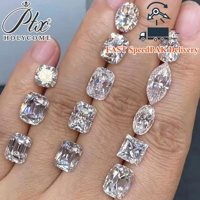 散装莫桑石真宝石 GRA 证书 3-12 毫米 0.1-10 克拉 VVS1 所有形状 — 第 1/4 张图片