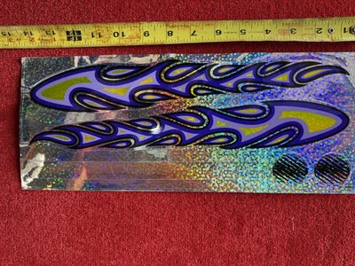 Purple Flames For Power Wheels Wagons Bikes 13” Rc Hobby Decal Quality USA Made - Image 1 of 4