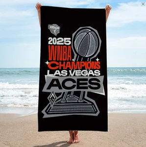 Las Vegas Ace Wnba Champs 2025 rechteckiges Strandtuch - Bild 1 von 1