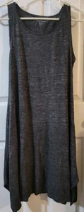 Eileen Fisher Bio Leinen Tank Kleid Freizeit Minimalistisch Grau Gr. Pp Petite - Bild 1 von 6
