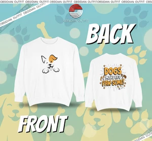 Personalisierter Hundeliebhaber Rundhalsausschnitt | süßes Hundegesicht Pfote - einige Grafik Sweatshirt Geschenk - Bild 1 von 7