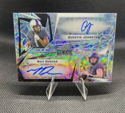 Max Duggan Quentin Johnston 2023 Leaf Metal AUTO #DA-20  /4 - Image 1 of 2