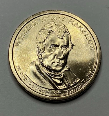 2009 D William H. Harrison Uncirculated Presidential $1 Coin From U.S. Mint Roll - Image 1 of 2