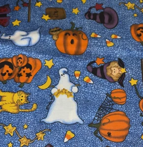 By 1/2 Yd Cranston Halloween Witch Ghost Cat Jack O'Lantern Cotton Fabric BTHY - Picture 1 of 6