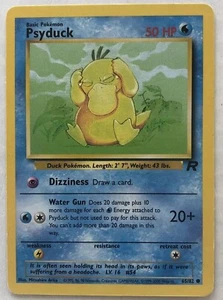 Tarjeta de colección no holograma Psyduck Team Rocket Pokemon TCG 65/82 - Imagen 1 de 5