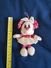 Minnie Mouse Disney 4.5" Plush Toy Stuffed Doll Keychain Japan