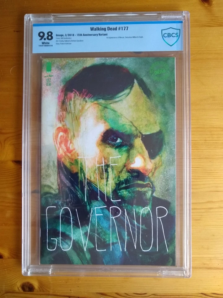 WALKING DEAD #177, CBCS 9.8 NM/MT, 15TH ANNIVERSARY VARIANT  - BILL SIENKIEWICZ - Image 1 of 1