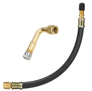 Tire Valve Extension 8.25 Inch Flexible Valve Stem Extenders With 90 Degree Bras - Picture 1 of 7