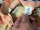 UNITED COLOR BENETTON MADE ITALY BEAUTIFUL PLAID &PLEATED SUMMER SKIRT 32