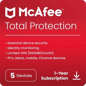 McAfee Total Protection 2025 | DIRECT FROM MCAFEE | Same Day Digital Delivery - Picture 1 of 7