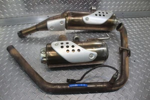 2001 BMW F650GS ABS LEFT/RIGHT EXHAUST PIPE MUFFLER SLIP ON CAN SILENCER - Picture 1 of 12
