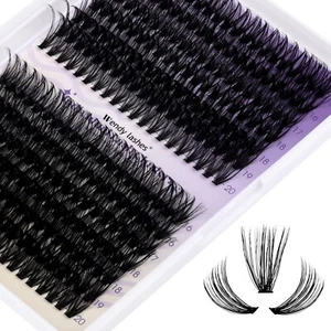 280pcs Cluster Lashes Individual Eyelashes Extensions Wendy lashes 0.07 C/D Curl - Picture 1 of 14