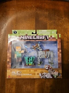Minecraft Series 3 Alex With Skeleton Horse Action Figure Set 2016 SEALED NEW - Picture 1 of 6