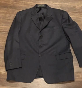 Joseph Abboud mittelschwerer dunkelgrauer schwarzer Anzug 100% Wolle Hose 38 Jacke 44 L - Bild 1 von 18