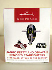 2022 Jango Fett & Obi-wan Kenobi's Starfighters Star Wars HMK MINIATURE ornament