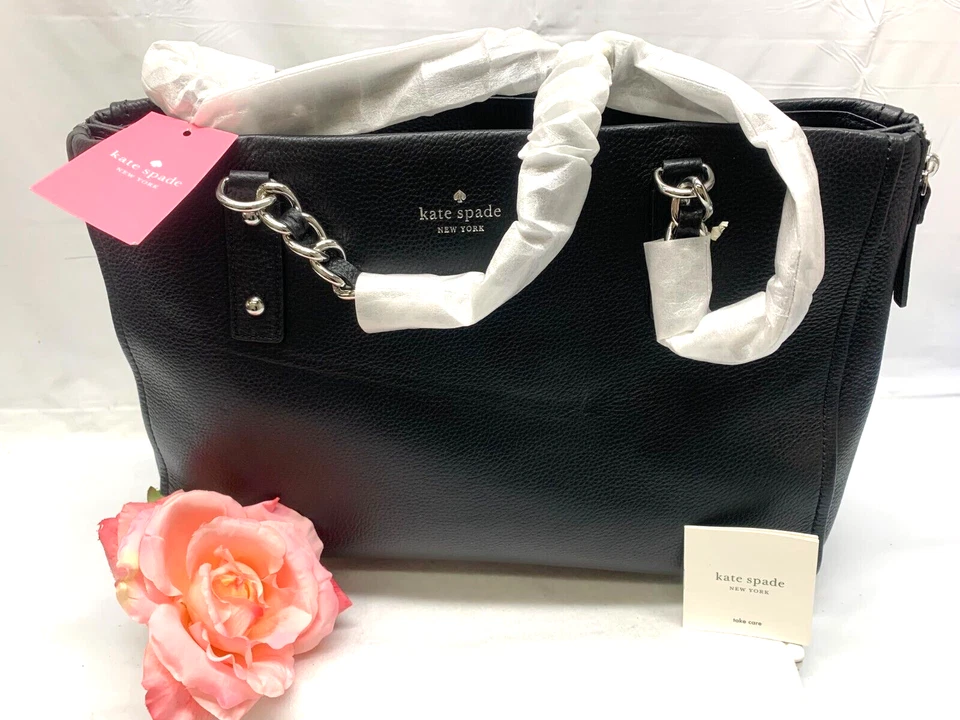 Kate Spade Andee Cobble Hill Tote Leather Chain Strap Purse Handbag Bag
