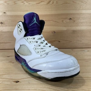 Nike Air Jordan 5 Retro Grape 2013 Men’s 10.5 White Purple Black Teal 136027 108 - Picture 1 of 10