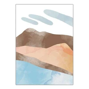Canvas Canvas Canvas Frame Poster - Abstract Landscape Watercolor Painted A0014-D008 - Picture 1 of 19