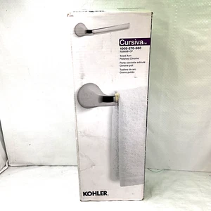 KOHLER Cursiva Towel Arm in Polished Chrome, New Modern  - Picture 1 of 4