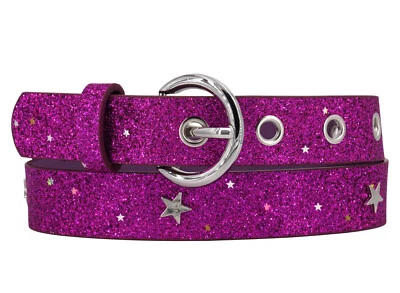 Lila Glitzer-Kindergürtel "SUPERSTAR" für Mädchen zwischen 6 und 15 Jahren - Bild 1 von 4