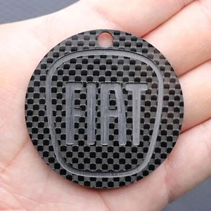 FIAT 100% Carbon Fiber Automobile motorcycle Keychain Keyring Personalized gifts - Picture 1 of 16