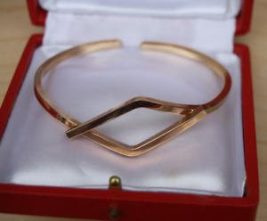 Bracelet Jonc ancien ORIA plaqué or dans son coffret d'origine - Très bel état -