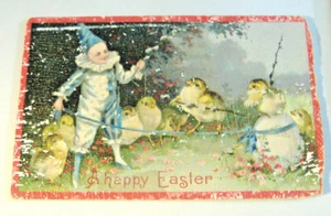 VINTAGE EASTER POSTCARD~A HAPPY EASTER~PRINTED IN GERMANY~SERIE 38 - Picture 1 of 5