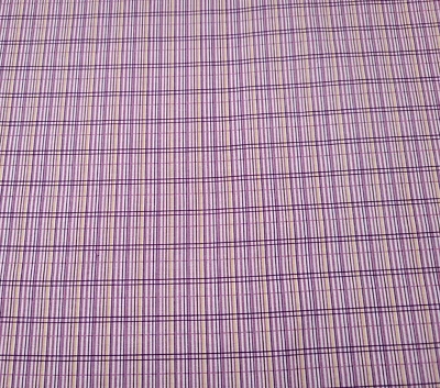 26" 1930's One-A-Day Prints Benartex Feedsack Reproduction Purple Printed Plaid - Image 1 of 3
