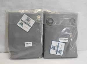 Curtain Panel Room Darkening Thermal Insulated Grommet 96" Dove Grey 2 Panel - Picture 1 of 4