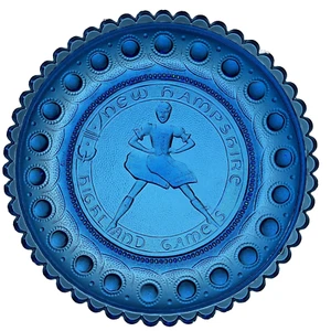 Highland Games Dancer Scottish Decor NH SCOTS New Hampshire Pairpoint Cup Plate - Picture 1 of 11