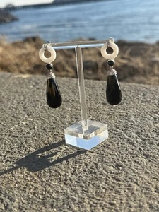 Orecchini Onice Nero In argento 925 - Foto 1 di 5