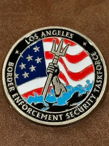 REAL AND RARE HOMELAND LOS ANGELES BORDER ENFORCEMENT SECURITY TASK FORCE COIN - Picture 1 of 2