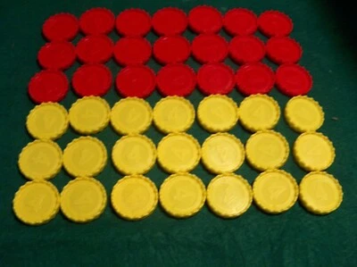 CONNECT FOUR (4) Game Replacement Pieces ~ LOT OF 42 CHECKERS ~ Red Yellow 4 - Image 1 of 4